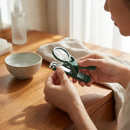 Nail Clipper with Magnifying Glass