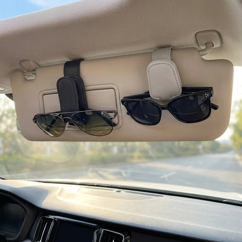 Leather Car Visor Clip