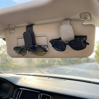 Leather Car Visor Clip