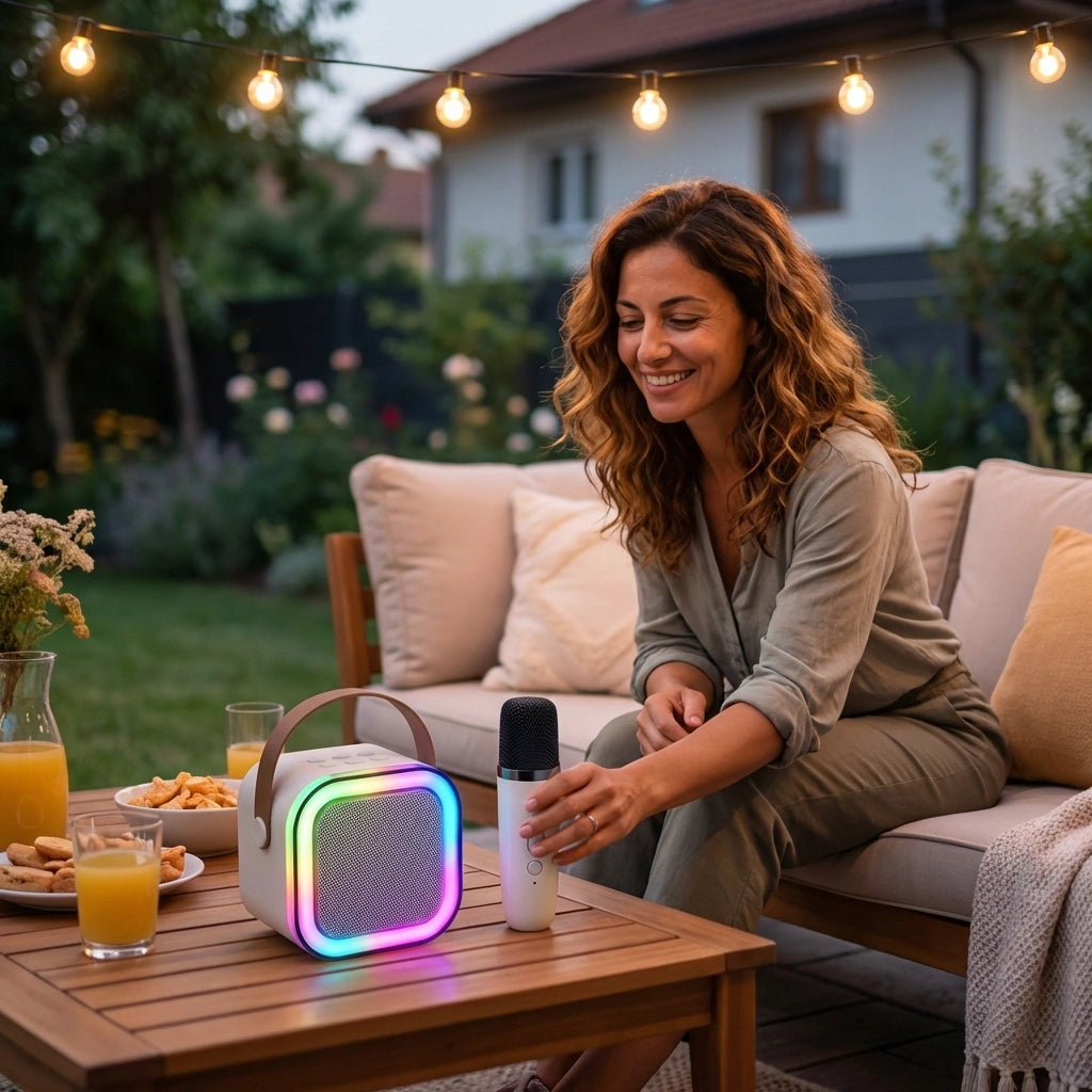 Bluetooth Speaker with Karaoke Mic