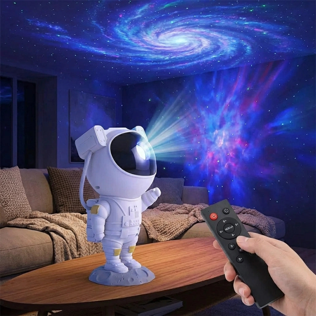 Astronaut Galaxy Projector - 360 Magnetic Head Rotation, Remote Control