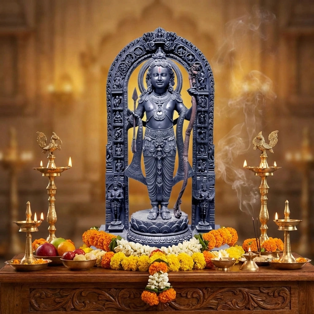 Ram Lalla MDF Cutout of Ram Lalla Statue in Ayodhya Mandir (2D)