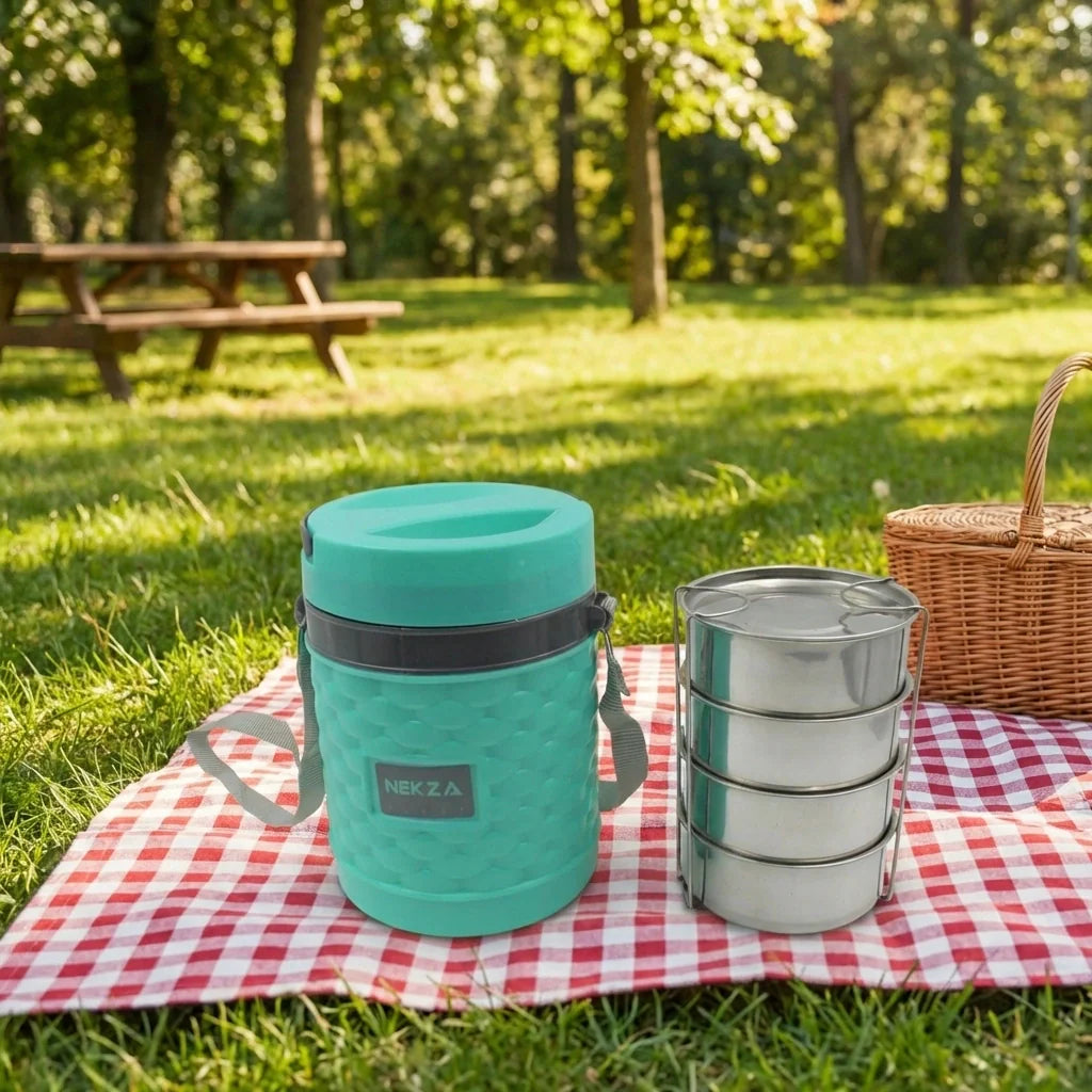 Insulated 4 Compartment Stainless Steel Tiffin Box