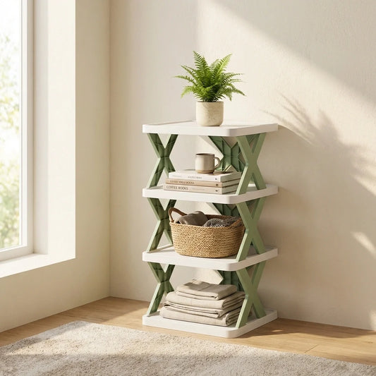 Space-Saving Corner Shoe Rack