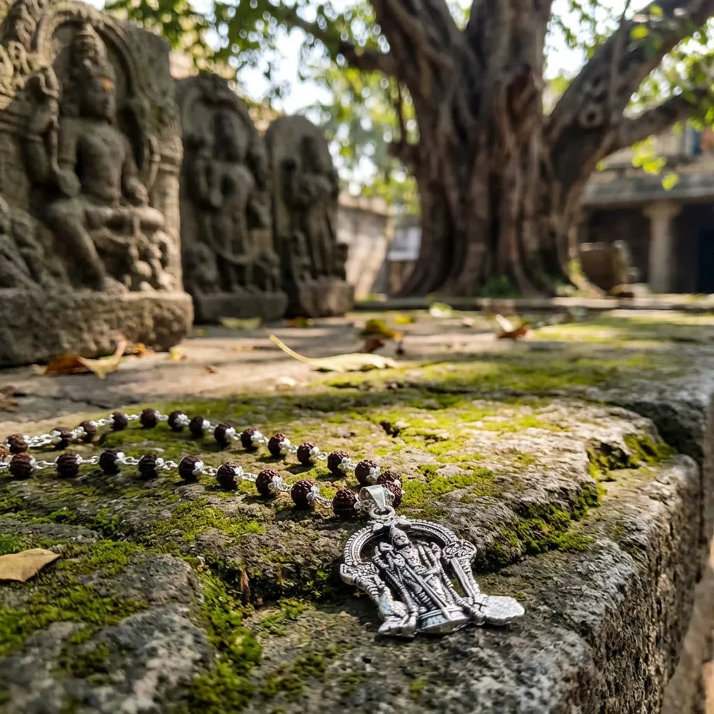 Karungali Mala with Murugan Pendant