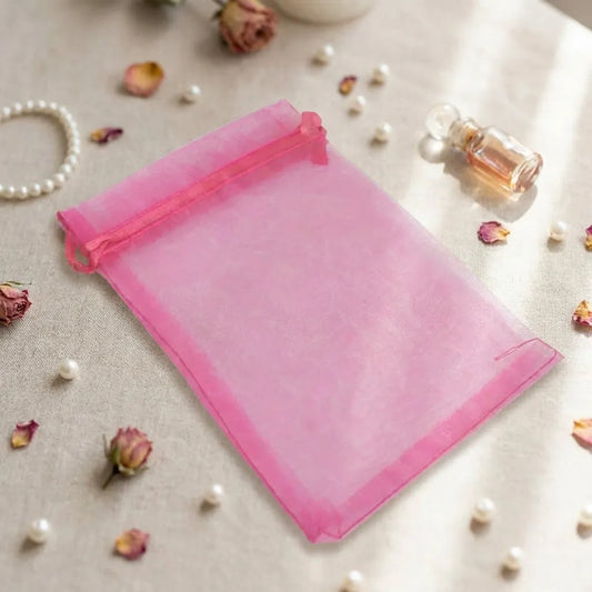 Organza Drawstring Gift Bags – 100 Pcs
