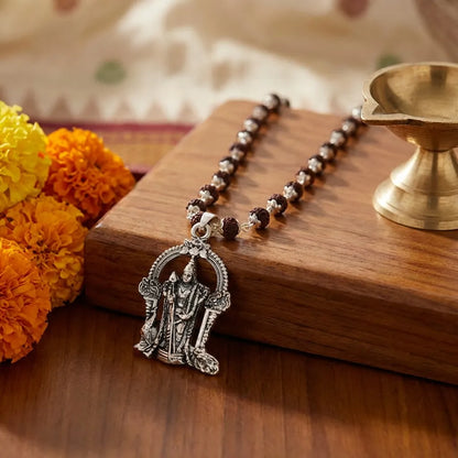 Karungali Mala with Murugan Pendant