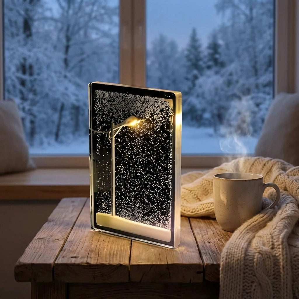 Snow Scene Light Street Lamp