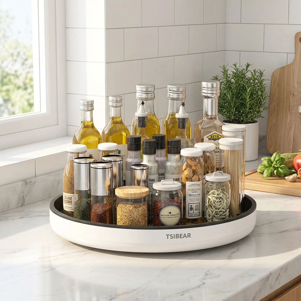 Round Countertop Storage for Bottles & Jars