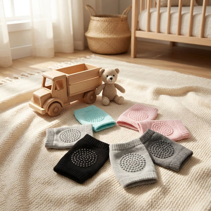 2 Pair Baby Crawling Elbow pad Baby Leg Warmer Baby Kneecap (Multi Color)