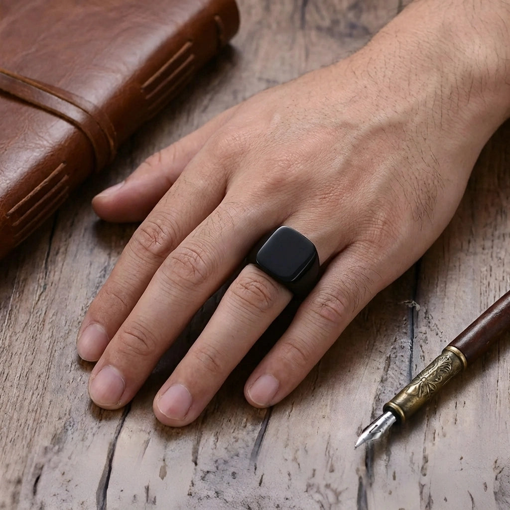 Sleek Stainless Steel Ring
