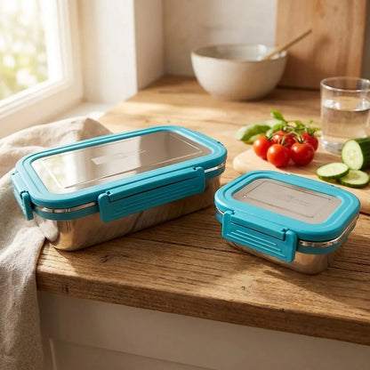 Jerry 2 Pc Stainless Steel Lunch Box
