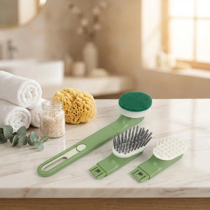 Long-Handle Dish Brush Set