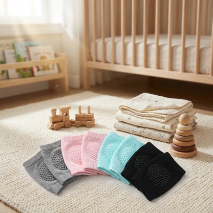 2 Pair Baby Crawling Elbow pad Baby Leg Warmer Baby Kneecap (Multi Color)
