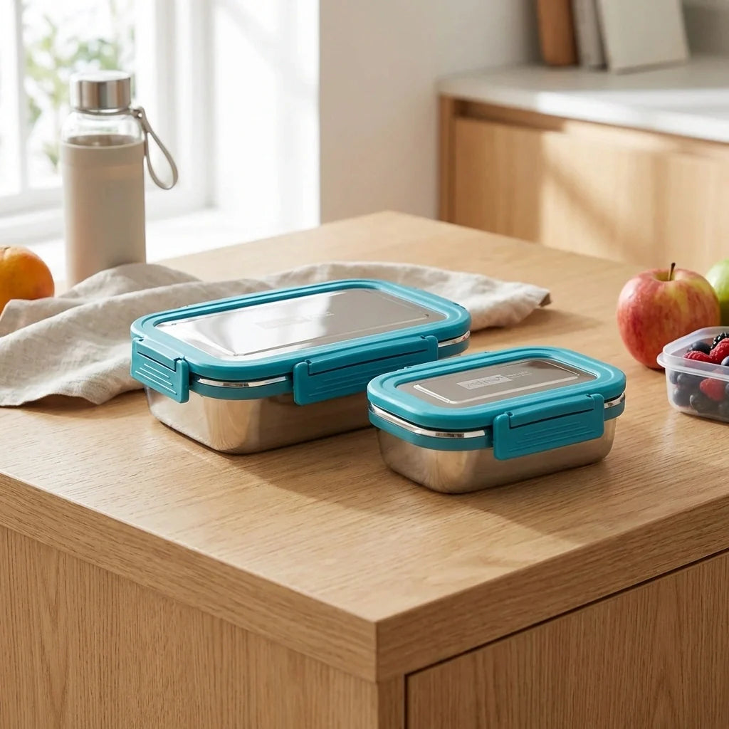 Jerry 2 Pc Stainless Steel Lunch Box