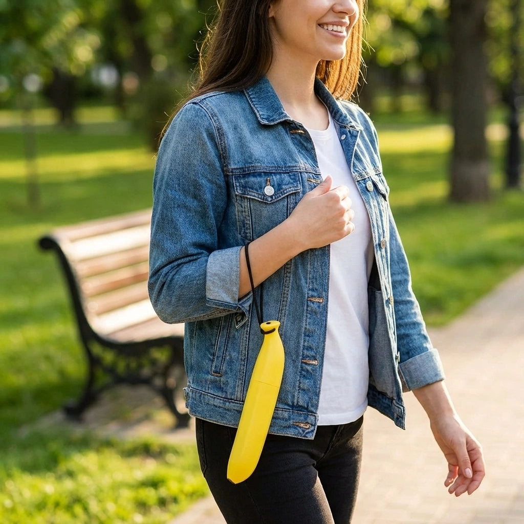 Portable Banana Shaped Rain And UV Protector Umbrella