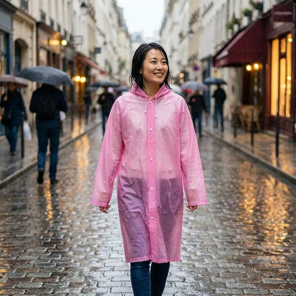 Clear Waterproof Rain Poncho