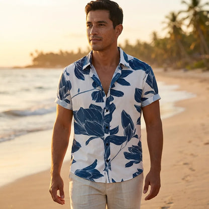 White & Blue Casual Shirt