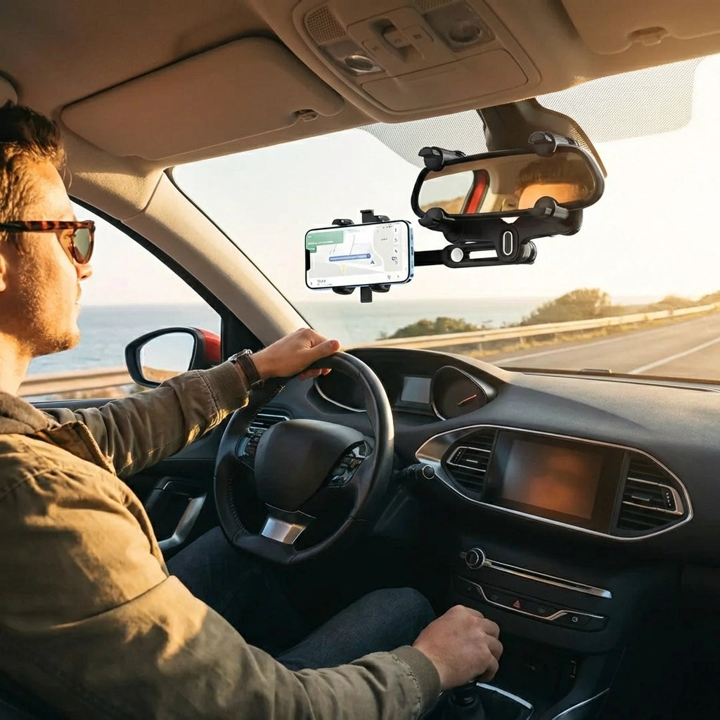Rearview Mirror Phone Holder for Car