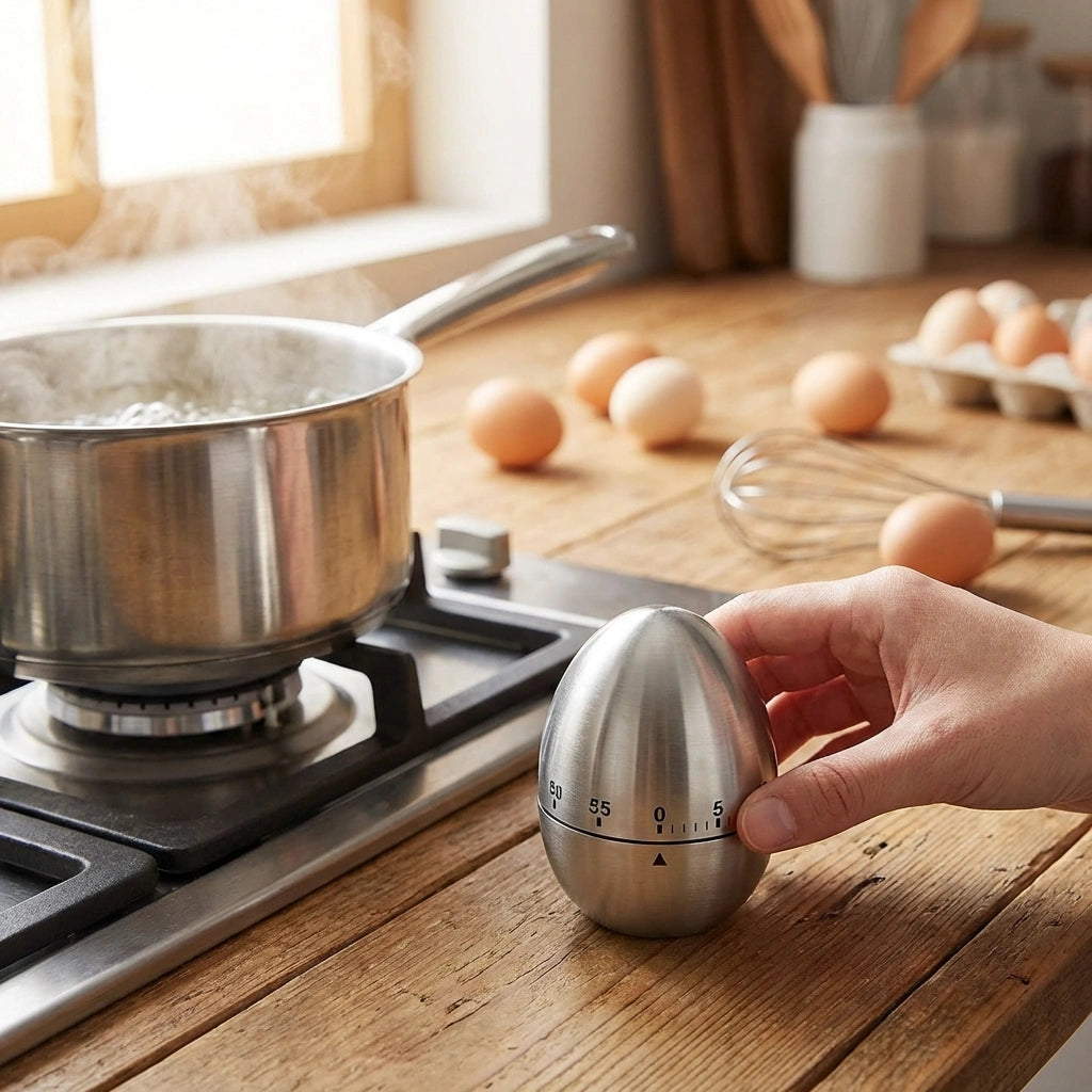 Egg Shaped Stainless Steel Timer