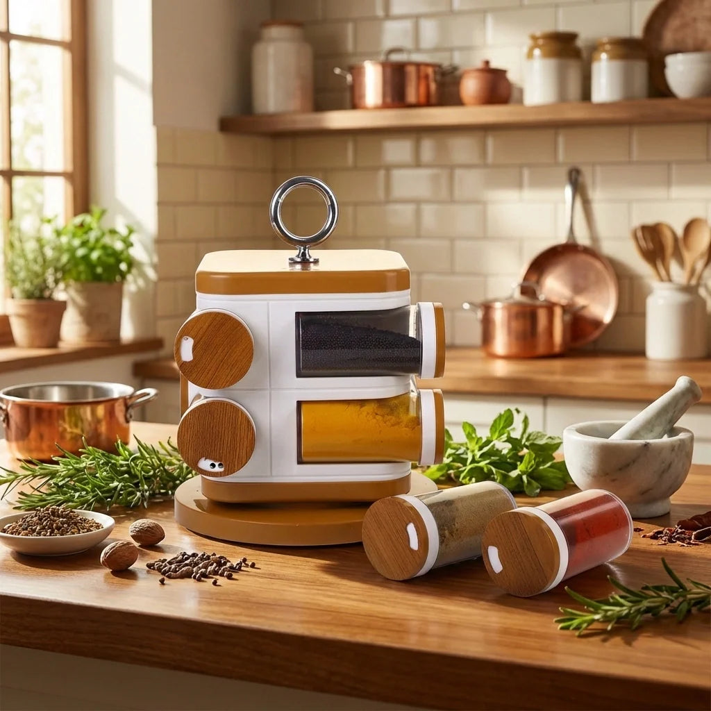 8-Jar Revolving Spice Rack