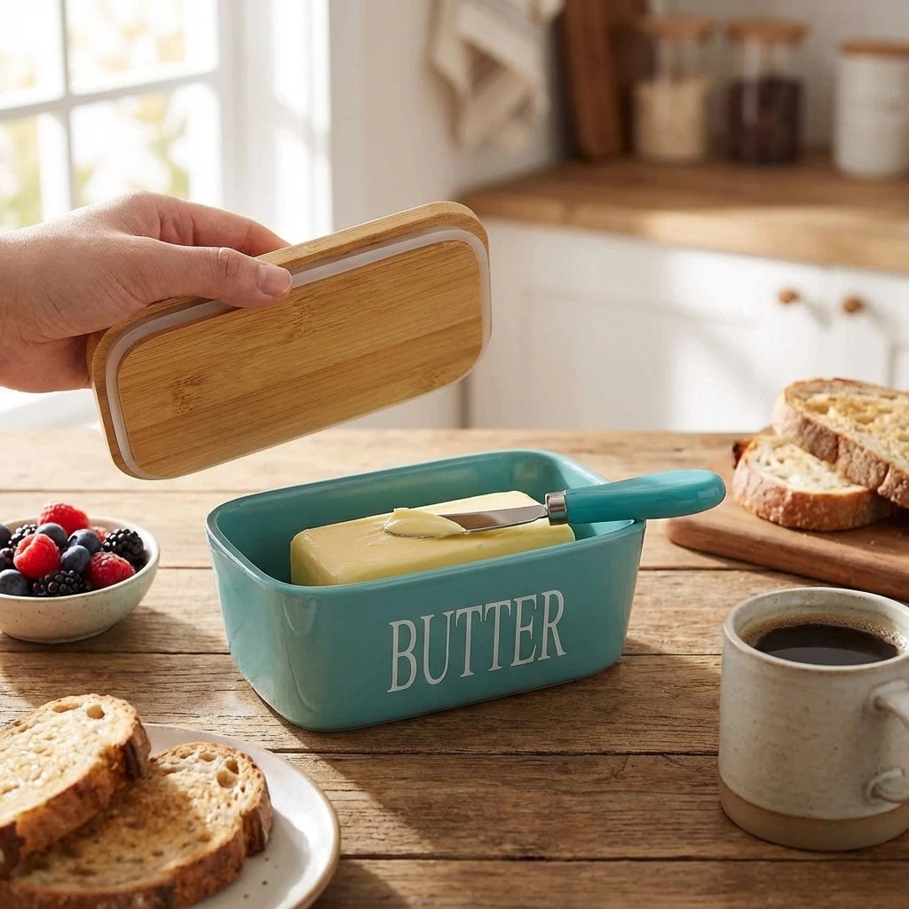 Ceramic Butter Dish with Lid