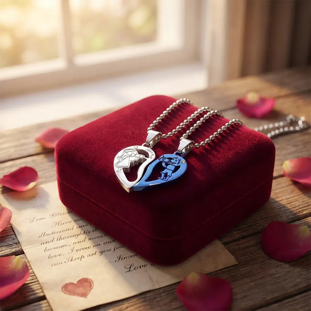 Broken Hearth shape valentine locket