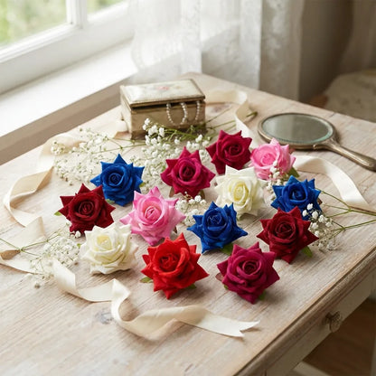 Colorful Flower Hair Clips