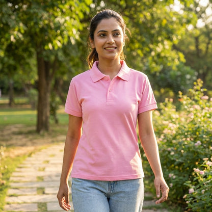 Soft Pink Polo T-Shirt