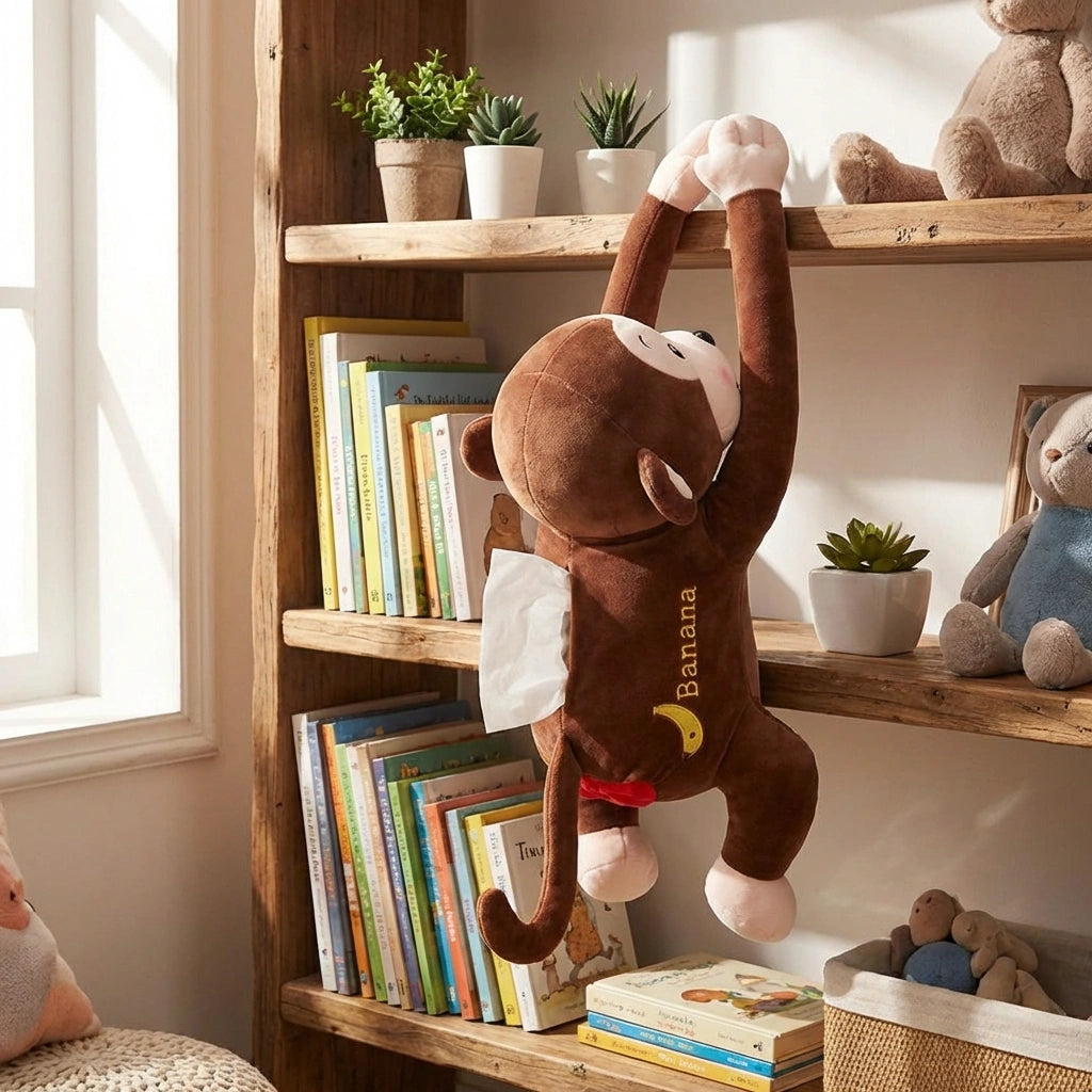 Monkey Plush Tissue Holder