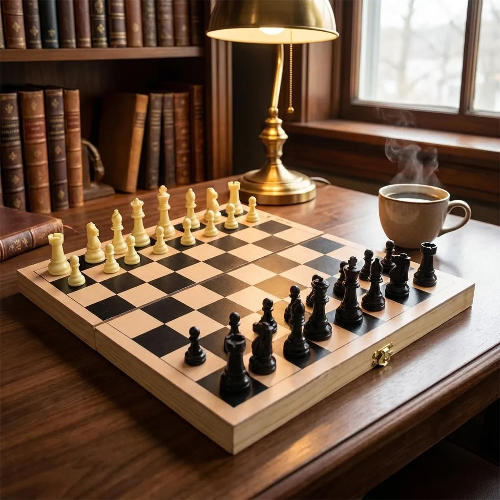 Folding Wooden Chess Set