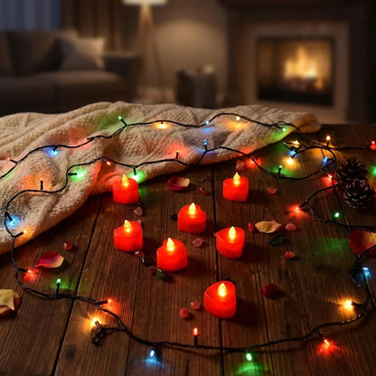 LED Heart Shape Tea Lights