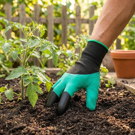Green Garden Hand Gloves, Size: Medium