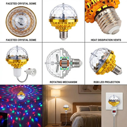 Rotating Magic Ball Light with Lamp Holder Set