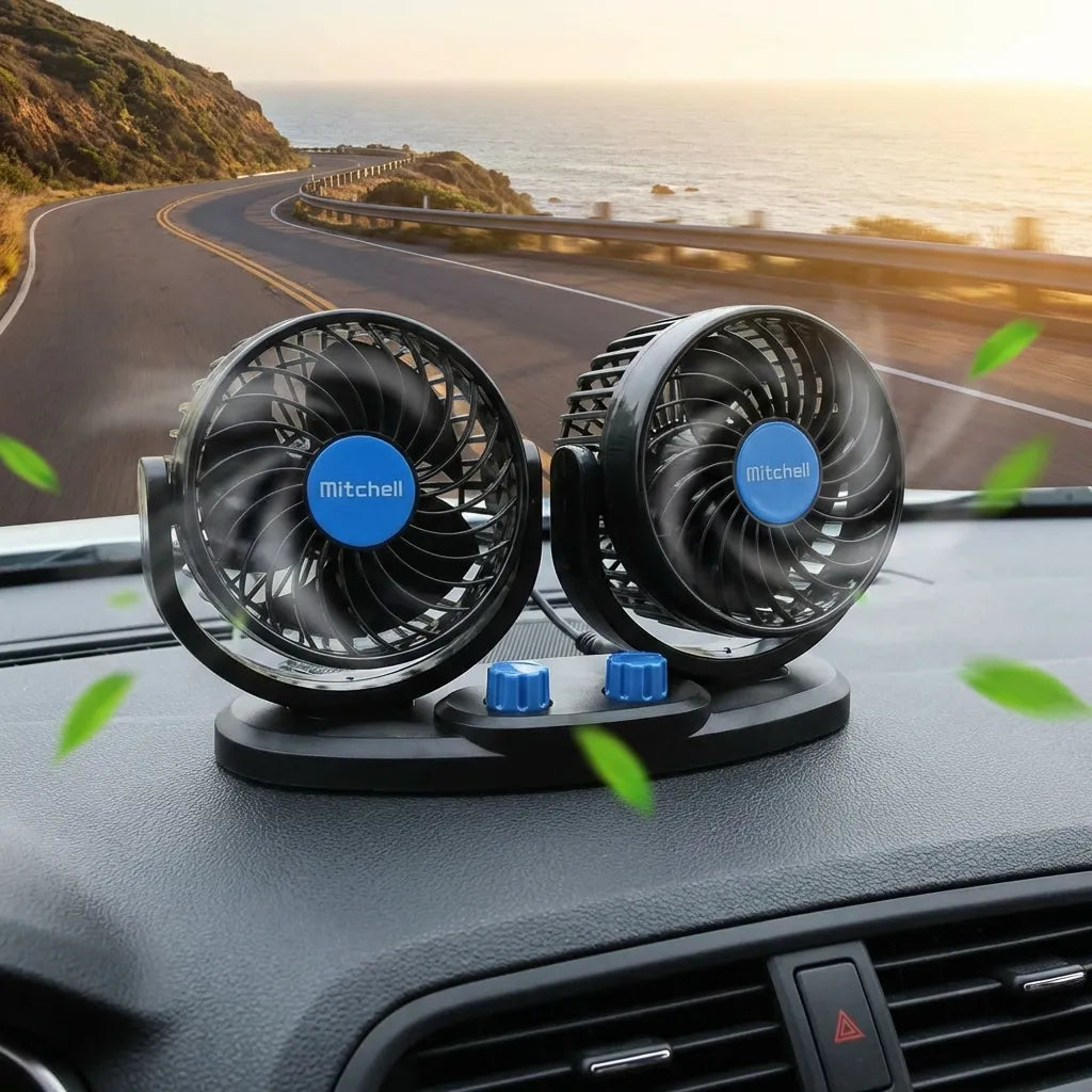 Car Air Circulation Fan 360� Rotatable Auto Car Cooling Fan