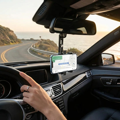 Rearview Mirror Phone Holder for Car