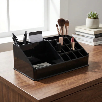 16-Compartment Makeup Organizer Box