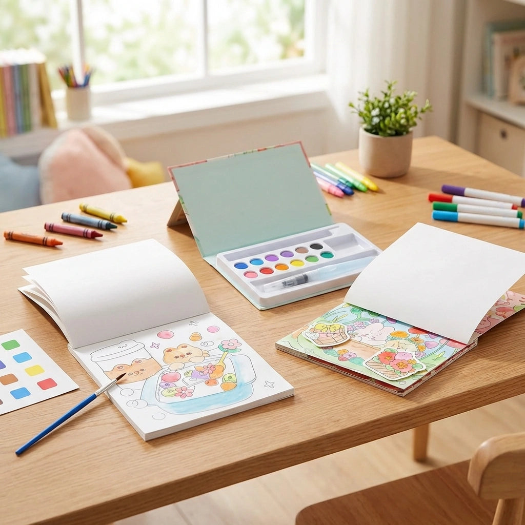 Cartoon Art Coloring Painting Set for Kid's