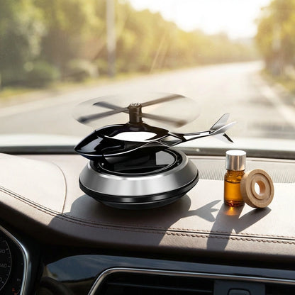 New Helicopter alloy Solar Car Air Perfume Diffuser