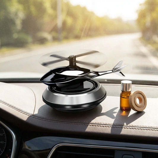 New Helicopter alloy Solar Car Air Perfume Diffuser