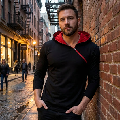 Black Cotton Hoodie Duo
