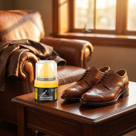 Leather Repair Cream Shoe Polish with Sponge