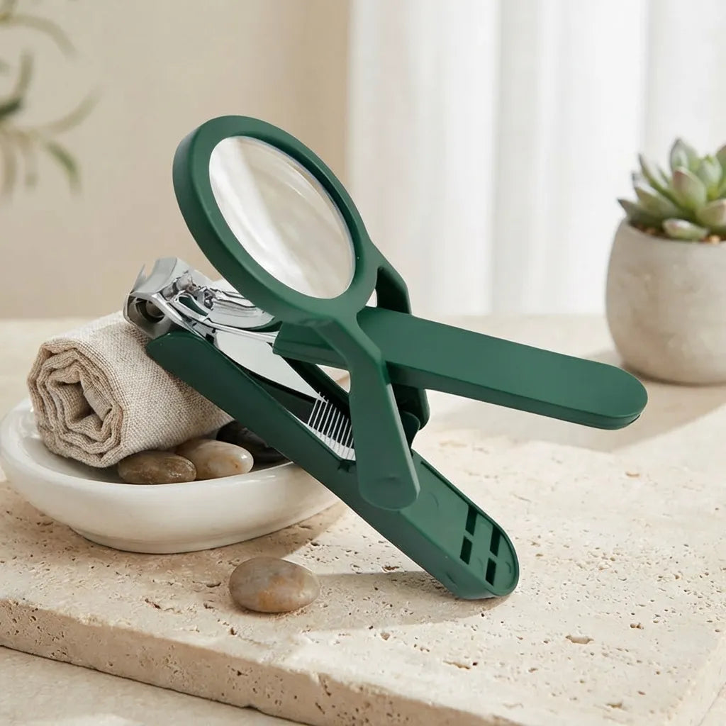 Nail Clipper with Magnifying Glass