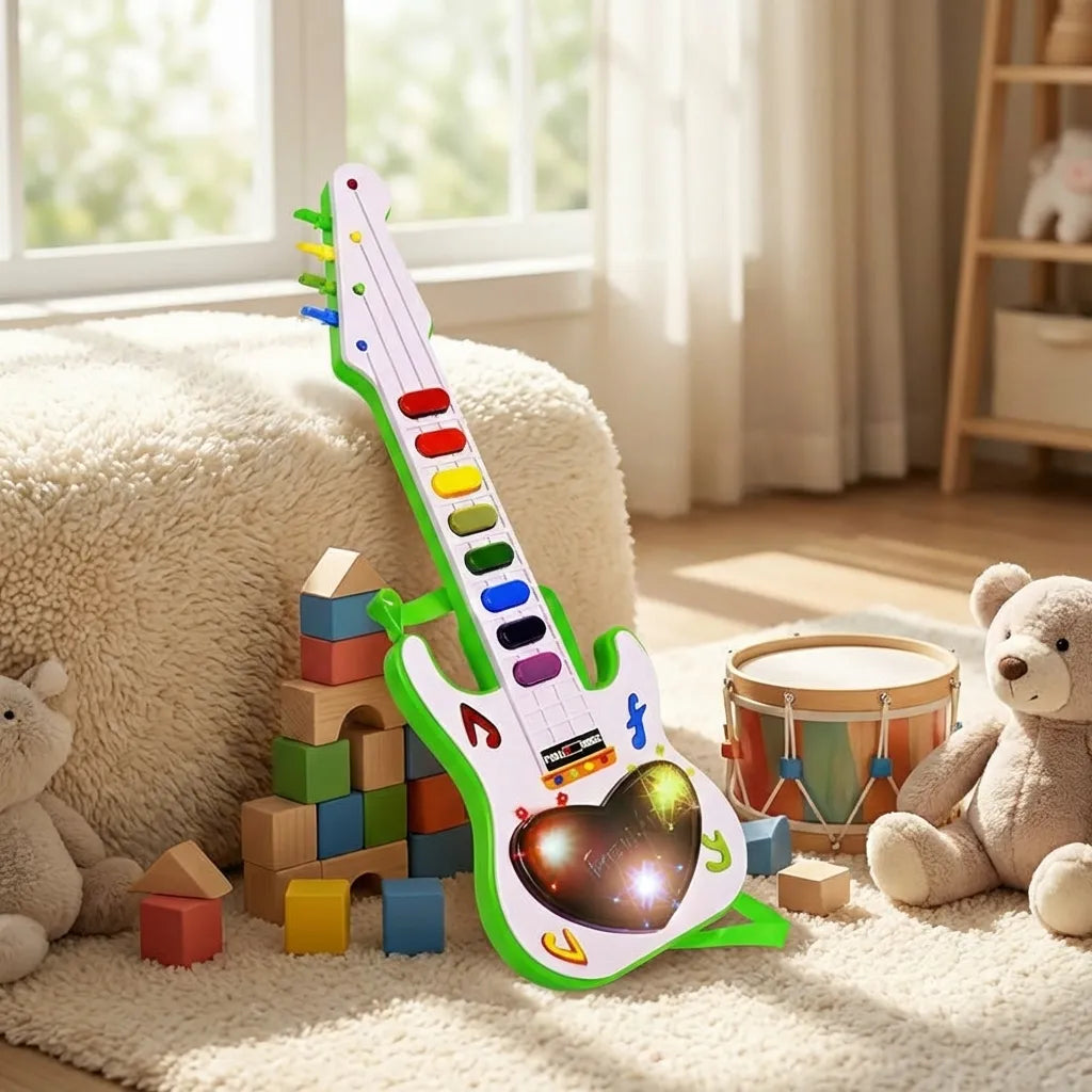 Battery Operated Musical Instruments Mini Guitar