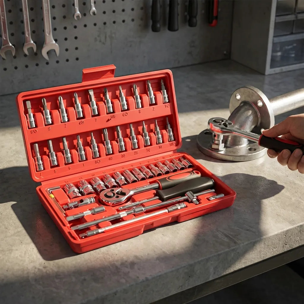 46-Piece Ratchet Wrench Set