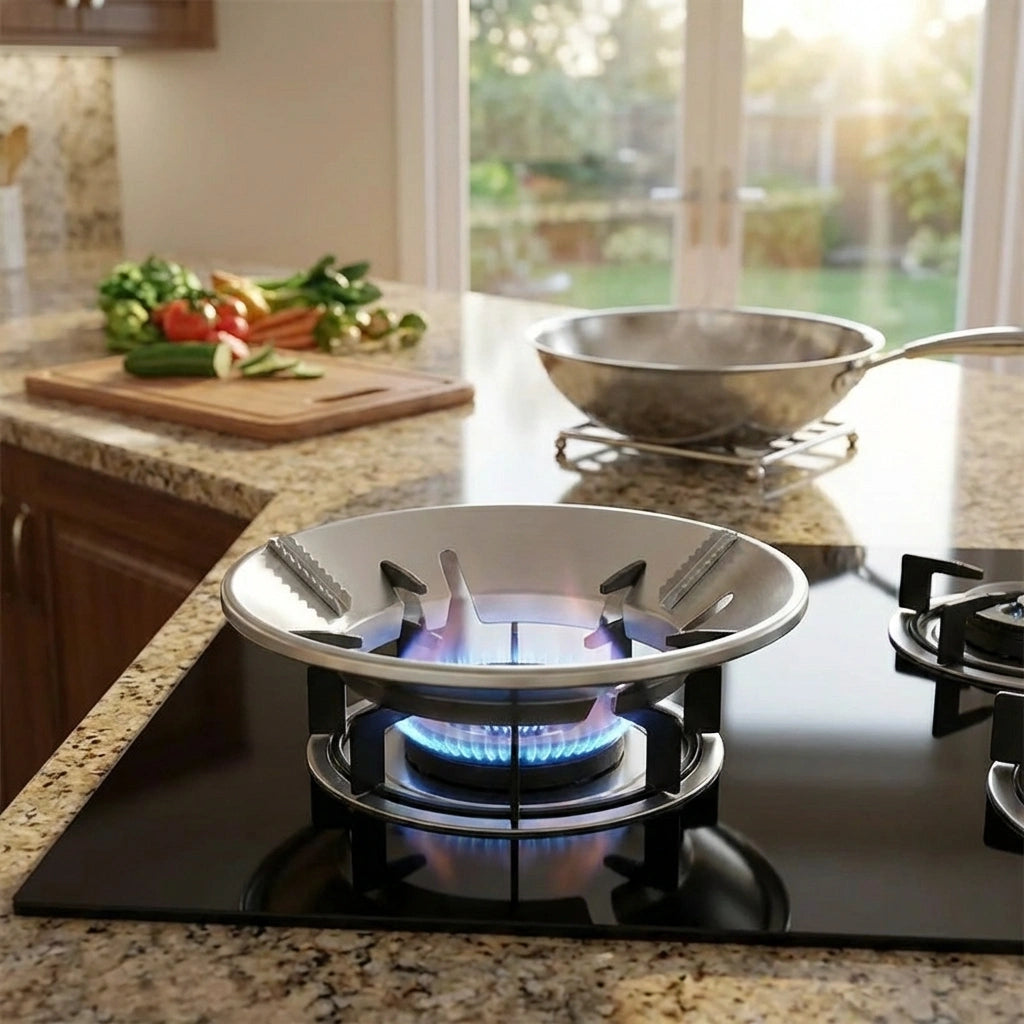 Gas Stove Fire & Windproof Saving Stand