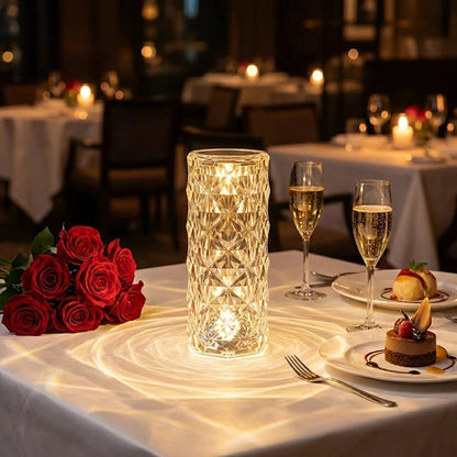 Rechargeable Crystal Diamond Table Lamp