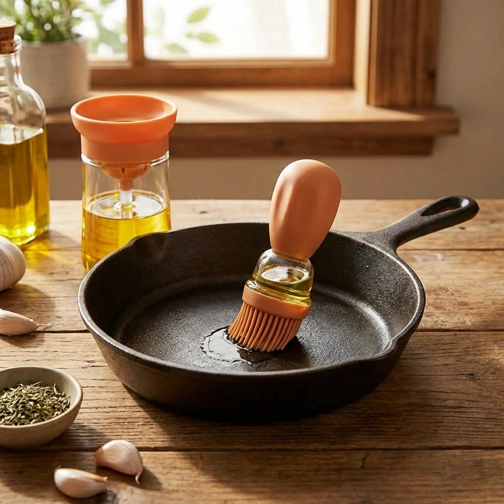 2-in-1 Oil Brush Dispenser