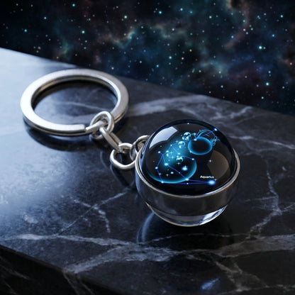 Zodiac Gemstone Keychain