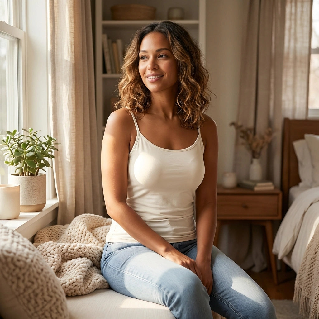 Women's Loose Cami with Built-in Tank Top (Pack of 2)